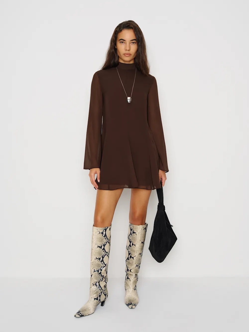 Reformation Torin Dress in espresso, brand new without tags, never worn,no flaws
